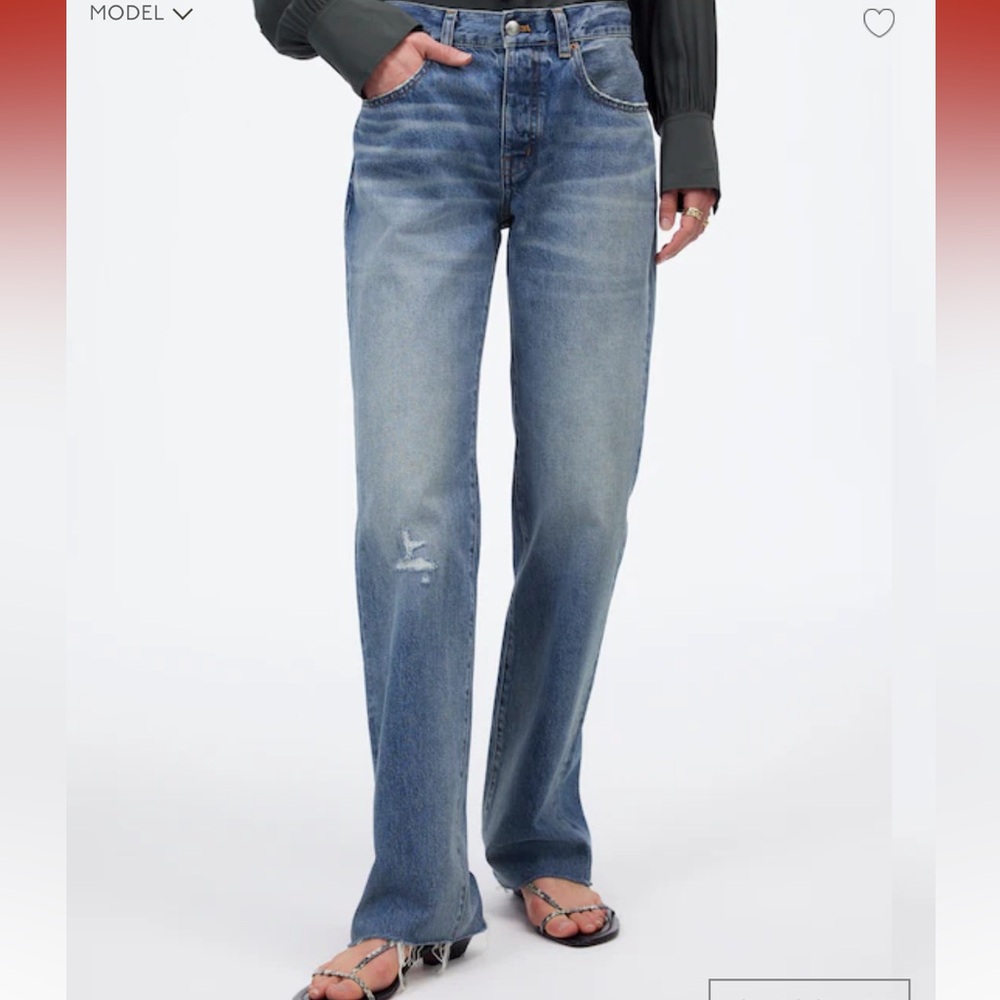 NWT Madewell dean easy straight Jean size 26